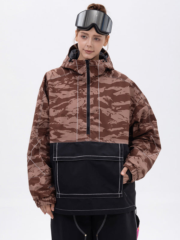 Damen-Snowboardjacke Mountain Vibe Streetstorm Pullover Camo – Ganzjahresjacke