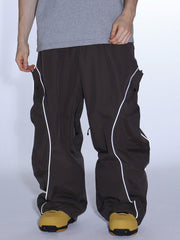 Gsou Snow Herren-Schneehose mit reflektierenden Kanten und weitem Sitz