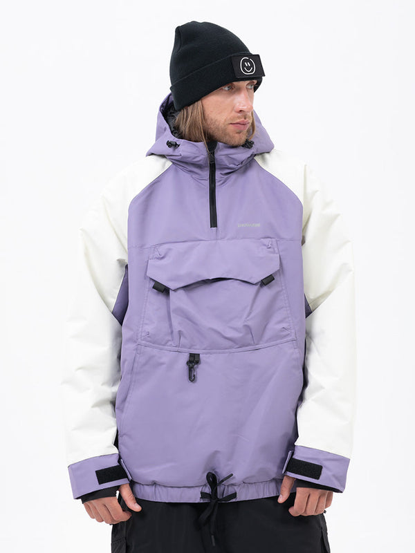 Herren Mountain Freestyle Cargo Pocket Pullover Bomber Snowboardjacke
