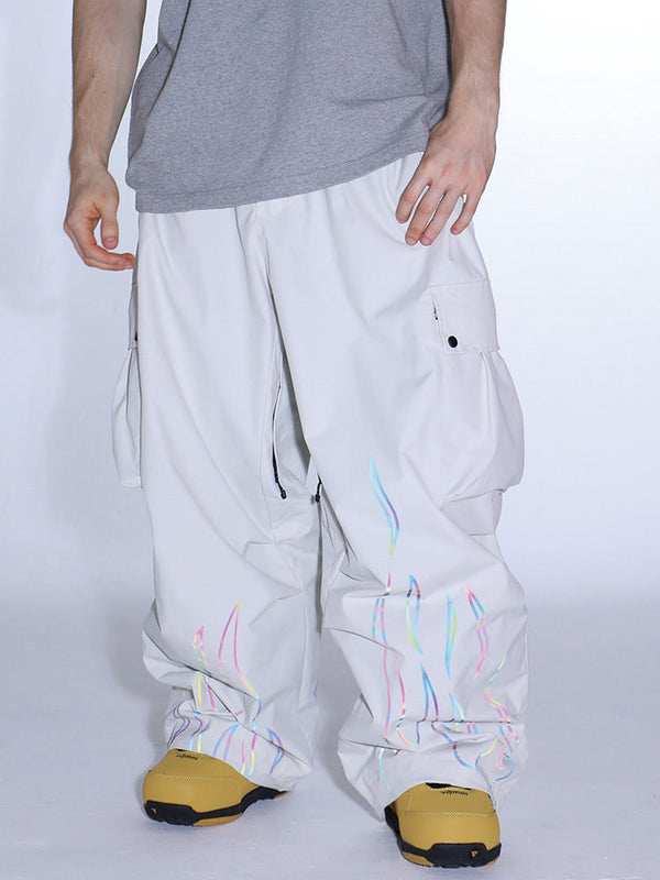 Gsou Snow Furious Spark Reflektierende Cargo-Schneehose für Herren