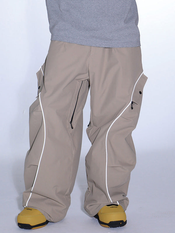 Gsou Snow Damen-Schneehose mit reflektierenden Details und Leuchtkante
