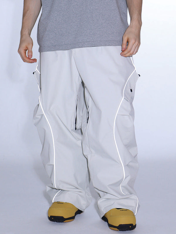 Gsou Snow Herren-Schneehose mit reflektierenden Kanten und weitem Sitz