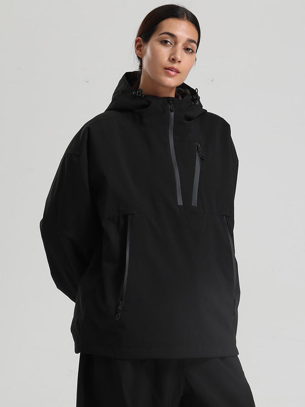 Gsou Snow Damen-Pullover-Anorak, strapazierfähig, Bergflauschig, Baggy-Schneejacke