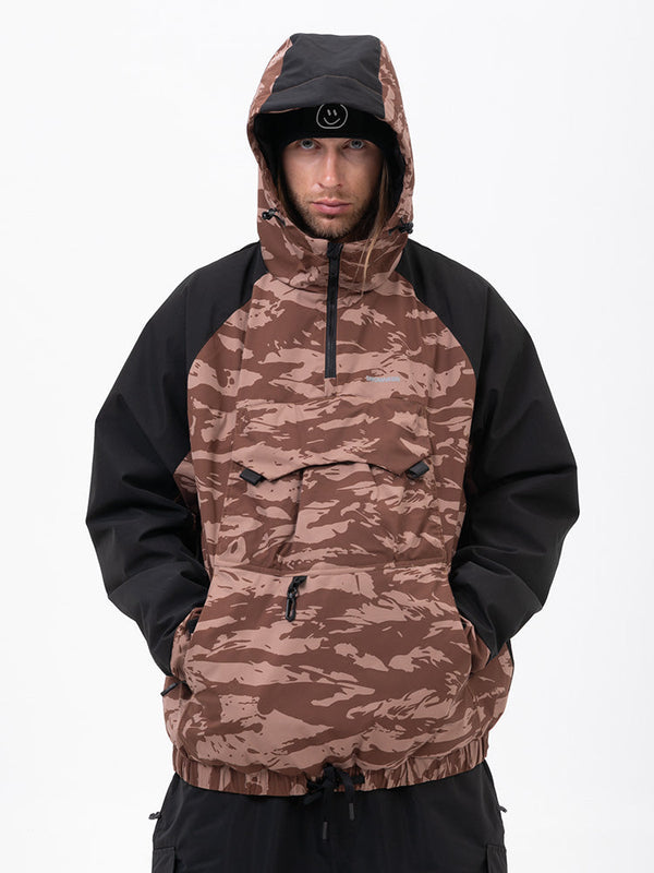 Herren Mountain Freestyle Cargo Pocket Bomber Camo Snowboardjacke