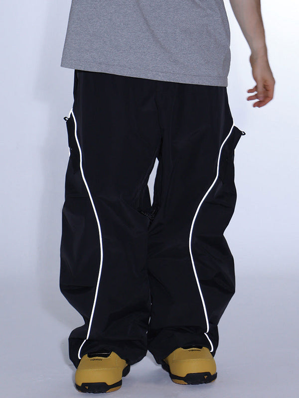 Gsou Snow Herren-Schneehose mit reflektierenden Kanten und weitem Sitz