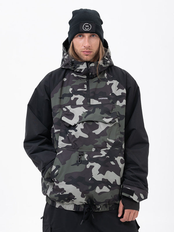 Herren Mountain Freestyle Cargo Pocket Bomber Camo Snowboardjacke
