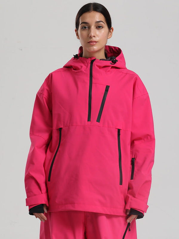 Gsou Snow Damen-Pullover-Anorak, strapazierfähig, Bergflauschig, Baggy-Schneejacke