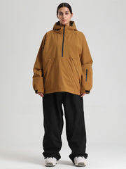 Gsou Snow Damen-Snowboardanzug, strapazierfähig, urbaner Look, Pullover-Anorak