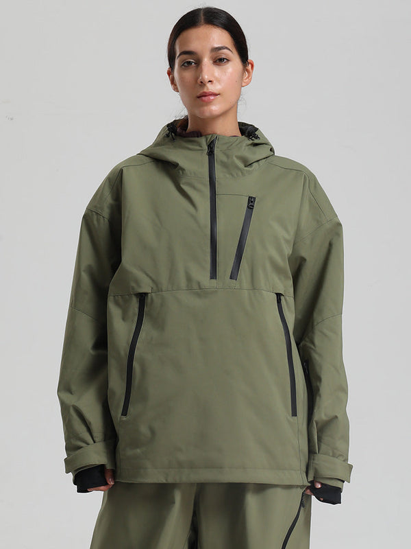 Gsou Snow Damen-Pullover-Anorak, strapazierfähig, Bergflauschig, Baggy-Schneejacke