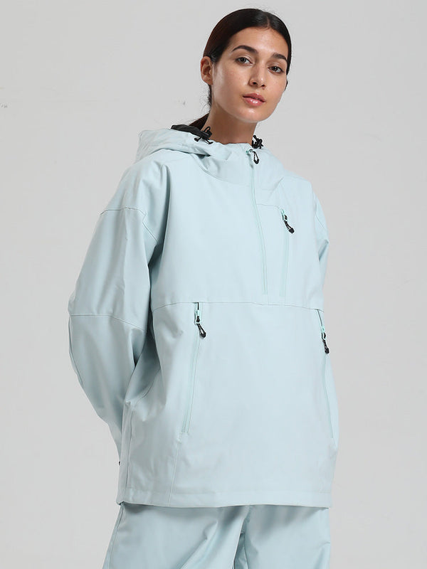 Gsou Snow Damen-Pullover-Anorak, strapazierfähig, Bergflauschig, Baggy-Schneejacke