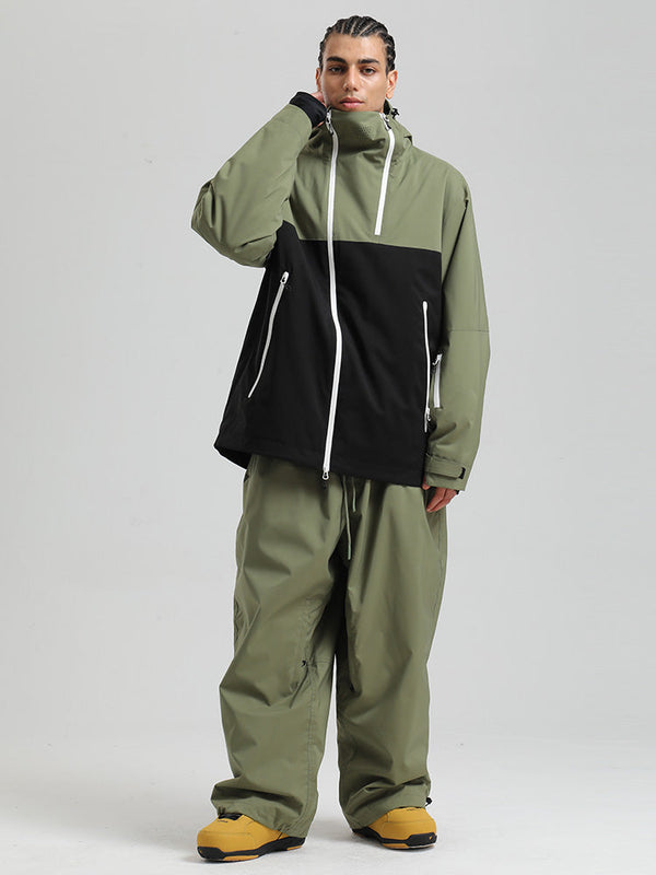 Gsou Snow HyperDrive Ganzjahres-Skianzug für Herren, Farbblock-Design, Cargo-Stil