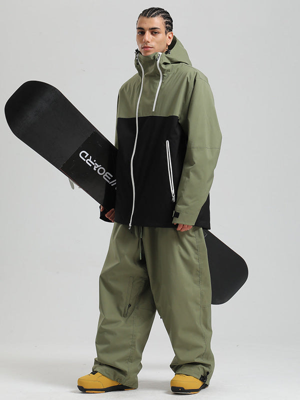 Gsou Snow HyperDrive Ganzjahres-Skianzug für Herren, Farbblock-Design, Cargo-Stil