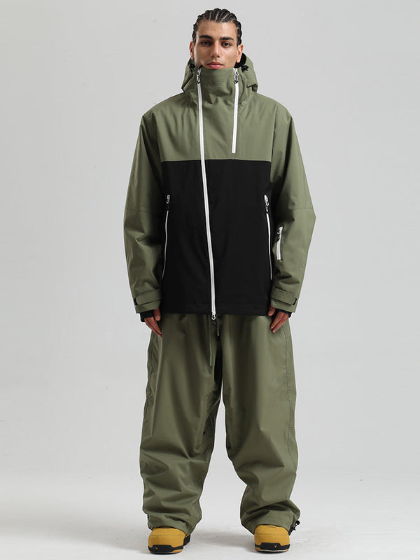 Gsou Snow HyperDrive Ganzjahres-Skianzug für Herren, Farbblock-Design, Cargo-Stil