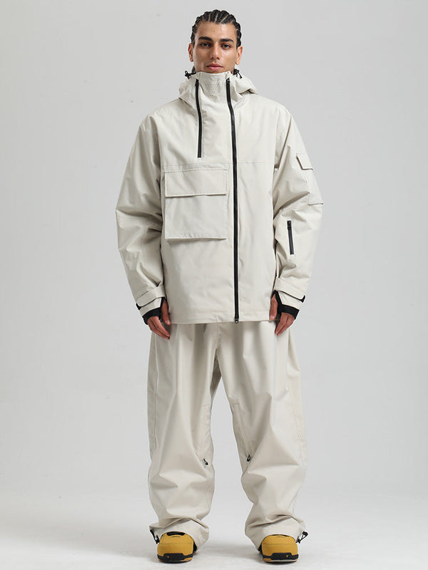 Gsou Snow Terrain Flow FlexZip Hybrid Cargo Snowboardanzüge für Herren