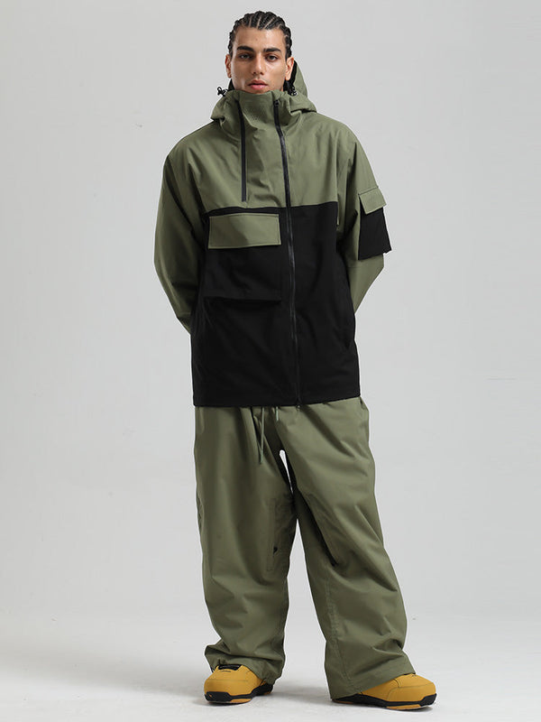 Gsou Snow Terrain Flow FlexZip Hybrid Cargo Snowboardanzüge für Herren