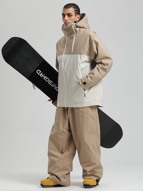 Gsou Snow HyperDrive Ganzjahres-Skianzug für Herren, Farbblock-Design, Cargo-Stil