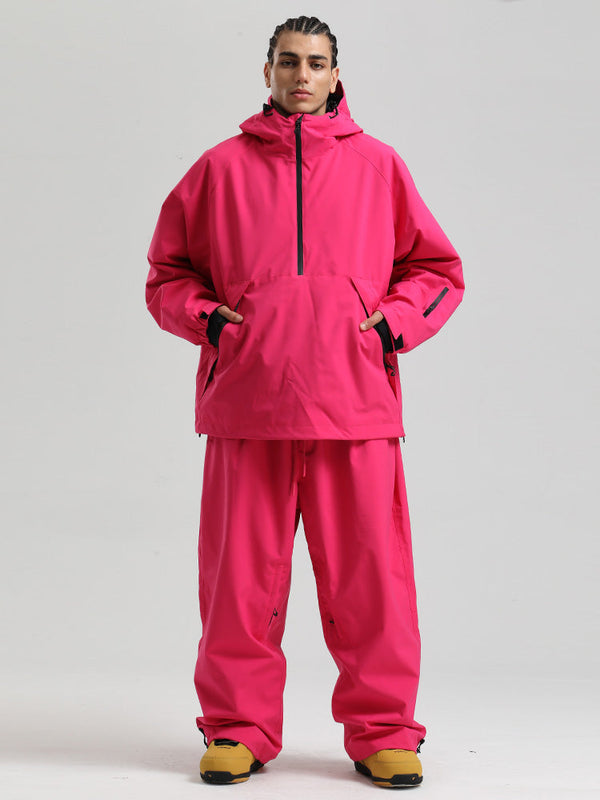 Gsou Snow Herren-Snowboardanzug, strapazierfähig, urbaner Look, Pullover-Anorak