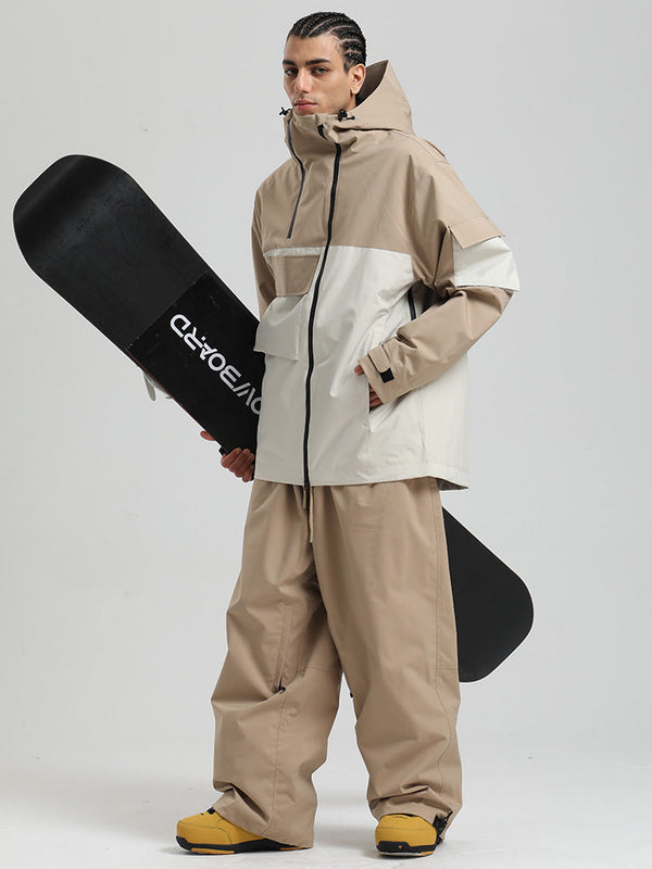 Gsou Snow Terrain Flow FlexZip Hybrid Cargo Snowboardanzüge für Herren