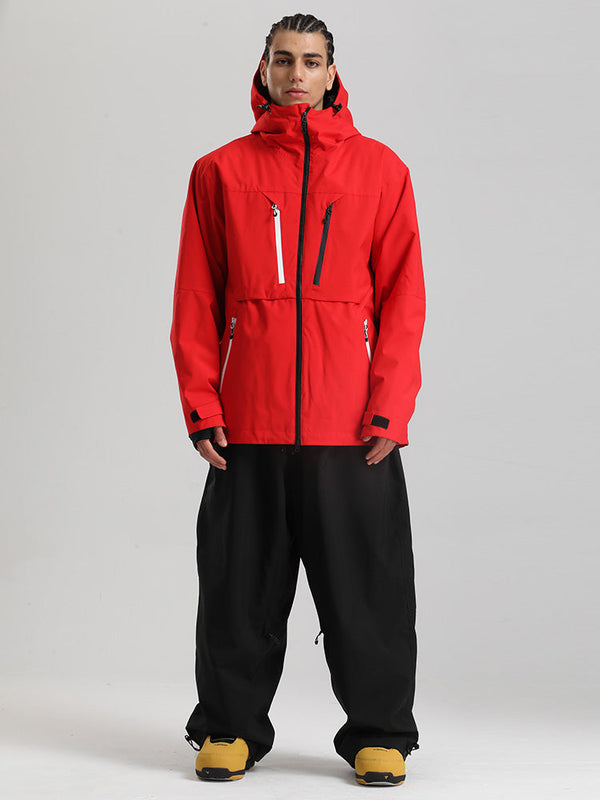 Gsou Snow Herren Strapazierfähiger Mountain Pro Winter Funktions-Cargo-Schneeanzug