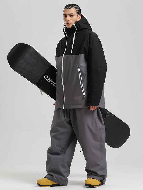 Gsou Snow HyperDrive Ganzjahres-Skianzug für Herren, Farbblock-Design, Cargo-Stil