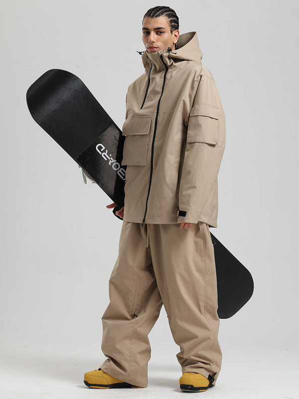 Gsou Snow Terrain Flow FlexZip Hybrid Cargo Snowboardanzüge für Herren