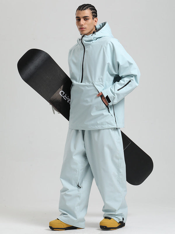 Gsou Snow Herren-Snowboardanzug, strapazierfähig, urbaner Look, Pullover-Anorak