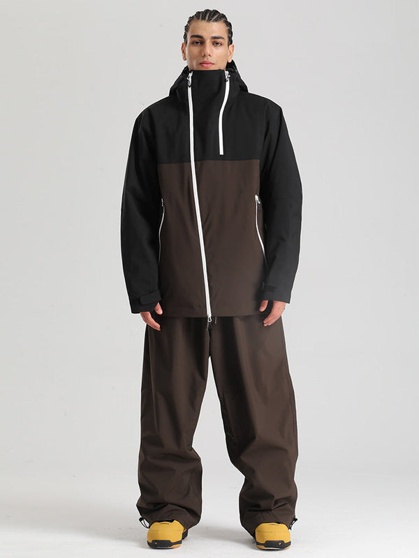 Gsou Snow HyperDrive Ganzjahres-Skianzug für Herren, Farbblock-Design, Cargo-Stil