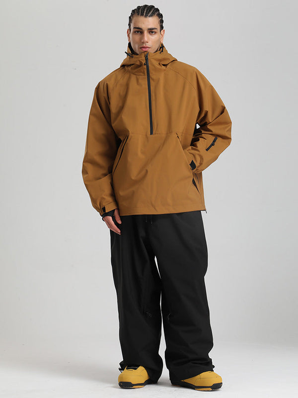 Gsou Snow Herren-Snowboardanzug, strapazierfähig, urbaner Look, Pullover-Anorak