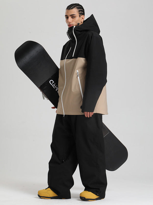 Gsou Snow HyperDrive Ganzjahres-Skianzug für Herren, Farbblock-Design, Cargo-Stil