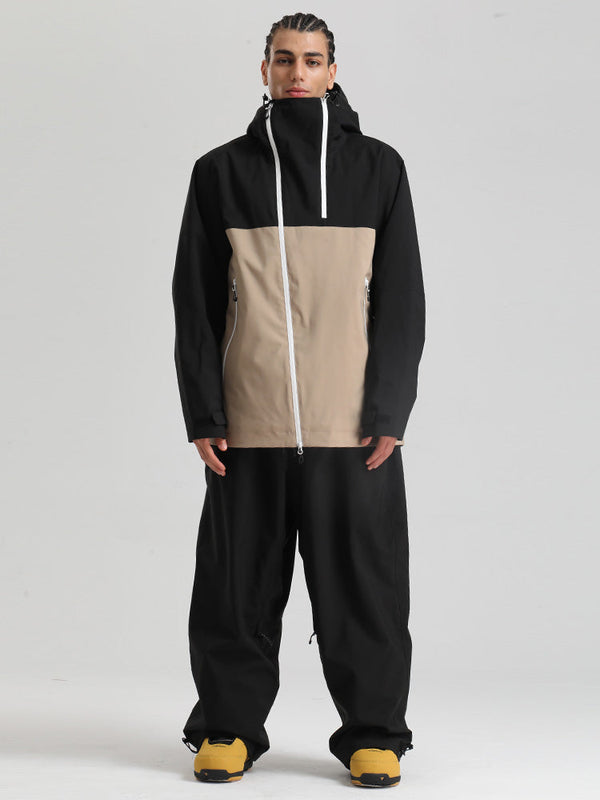 Gsou Snow HyperDrive Ganzjahres-Skianzug für Herren, Farbblock-Design, Cargo-Stil