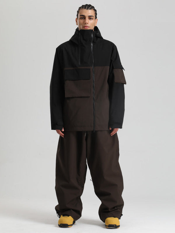 Gsou Snow Terrain Flow FlexZip Hybrid Cargo Snowboardanzüge für Herren