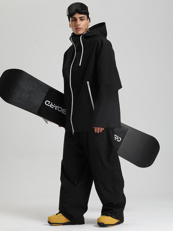 Gsou Snow HyperDrive Ganzjahres-Skianzug für Herren, Farbblock-Design, Cargo-Stil