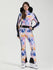 Gsou Snow Chic Damen-Skianzug mit Print und Kunstpelzbesatz, einteilig