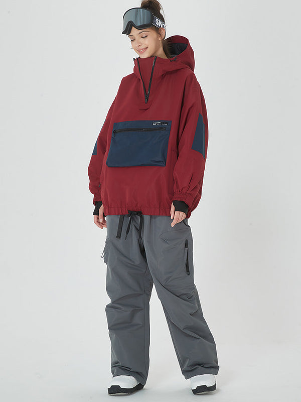 Damen-Winterbomber-Schneejacke mit Prime Cargo Baggy Snowboardhose