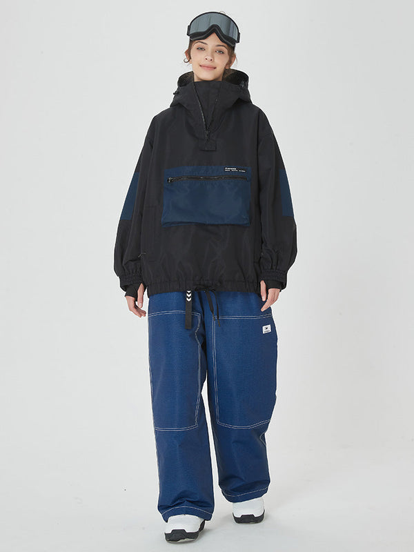 Damen-Mountain-Freerider-Freestyle-Skianzug, Baggy-Schneejacke und -hose