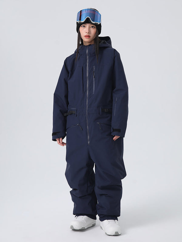 Women's Searipe Mountain Freerider One Piece Ski Suits Full Body Baggy Snowsuits