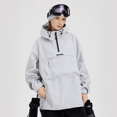 Nobaday Dawn Damen-Windbreaker-Anorak mit großer Tasche, Snowboardjacke