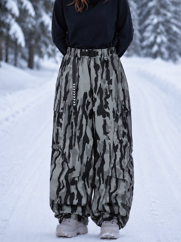 Wild Motion Damen-Snowboardhose mit reflektierenden Cargotaschen und extra weitem Schnitt