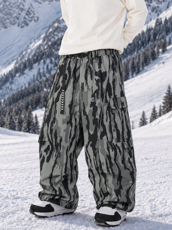 Wild Motion Herren-Snowboardhose mit reflektierenden Cargotaschen und extra weitem Schnitt