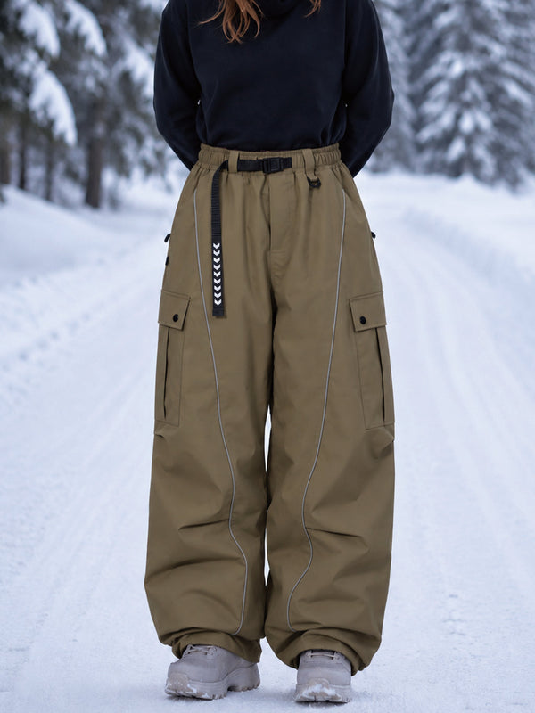 Wild Motion Damen-Snowboardhose mit reflektierenden Cargotaschen und extra weitem Schnitt