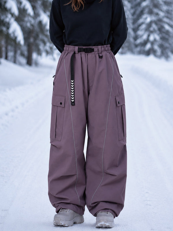 Wild Motion Damen-Snowboardhose mit reflektierenden Cargotaschen und extra weitem Schnitt