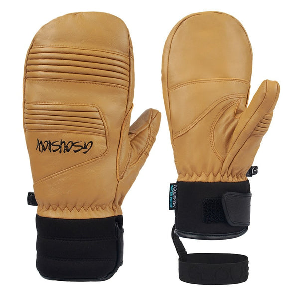 Gsou Snow Damen-Snowboardhandschuhe aus Ziegenleder für jedes Wetter