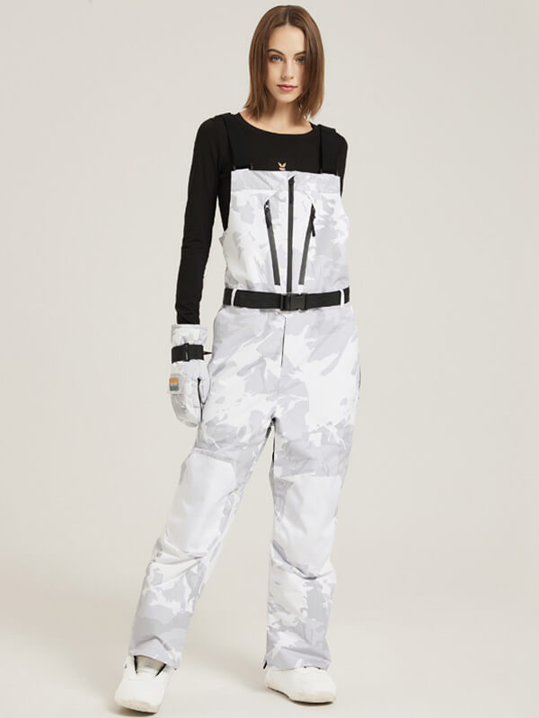 GlacierGlow Damen-Latzhose aus Denim mit Isolierung