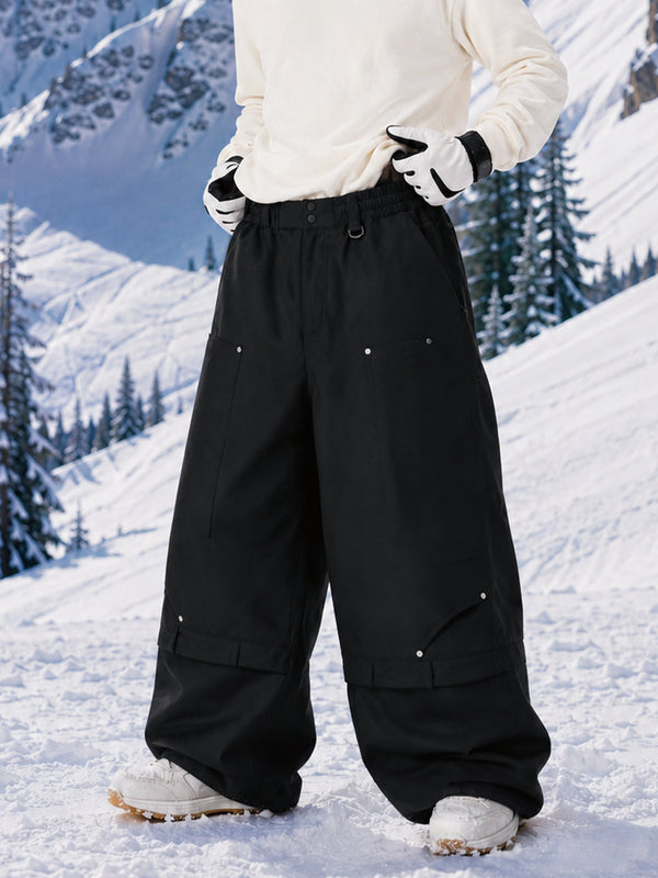 UrbanCraft Cargo-Snowboardhose für Herren mit doppelter Knieverstärkung und nietenverstärkten Einsätzen