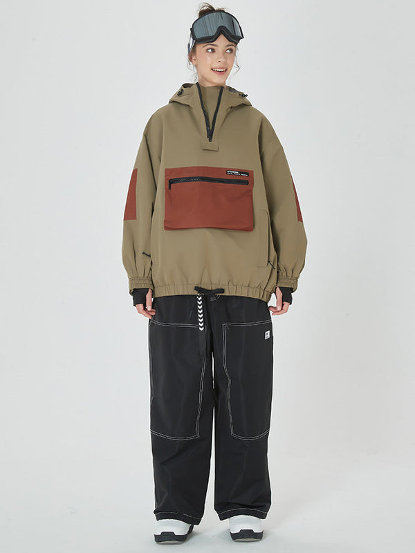Damen-Mountain-Freerider-Freestyle-Skianzug, Baggy-Schneejacke und -hose