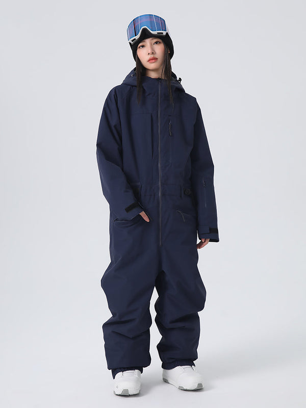 Women's Searipe Mountain Freerider One Piece Ski Suits Full Body Baggy Snowsuits
