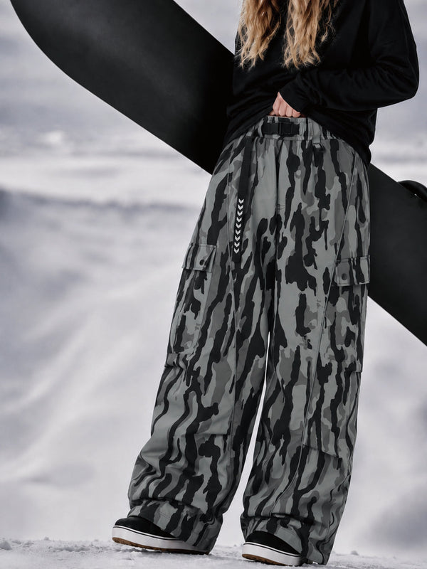 Wild Motion Damen-Snowboardhose mit reflektierenden Cargotaschen und extra weitem Schnitt
