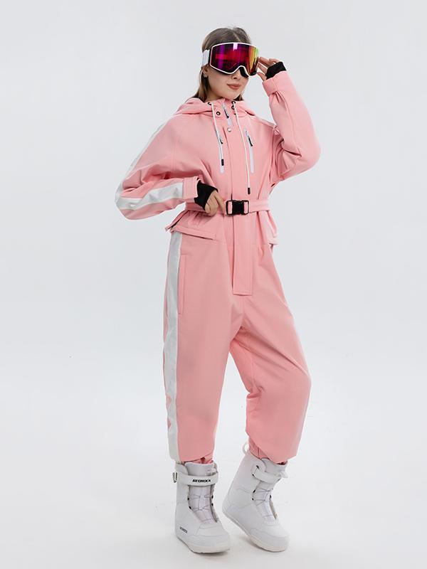 Arctic Queen Stripe Mountain Infinity Einteiler-Schneeanzug für Damen, Ski-Overall