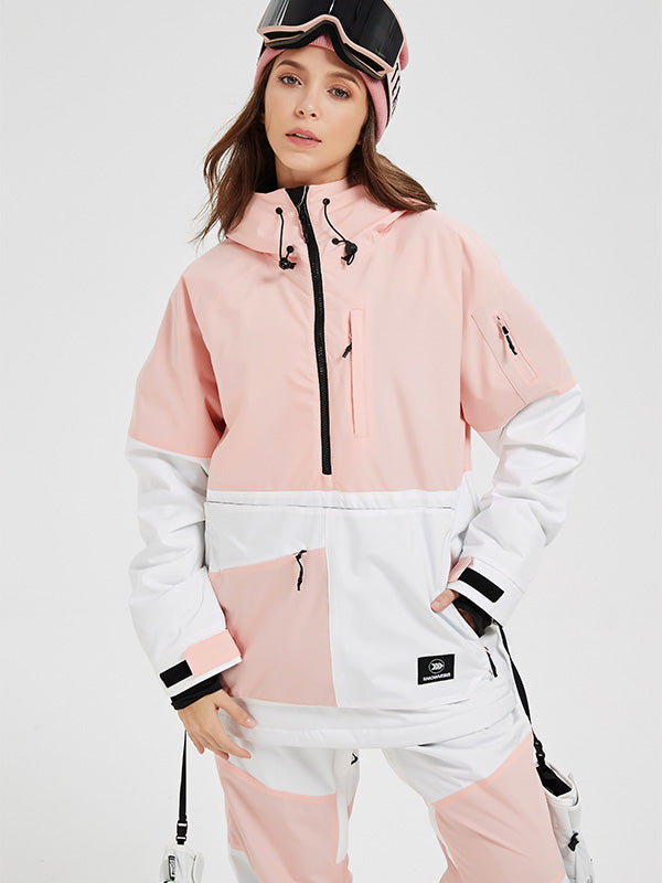 Wasserdichte Mountain Pro Anorak Snowboardjacke für Damen