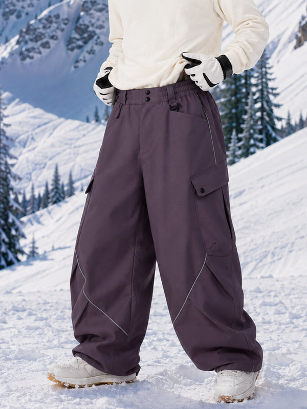 Camden Punk Reflective Street Utility Cargo Snowboardhose für Herren – Baggy Freestyle Passform